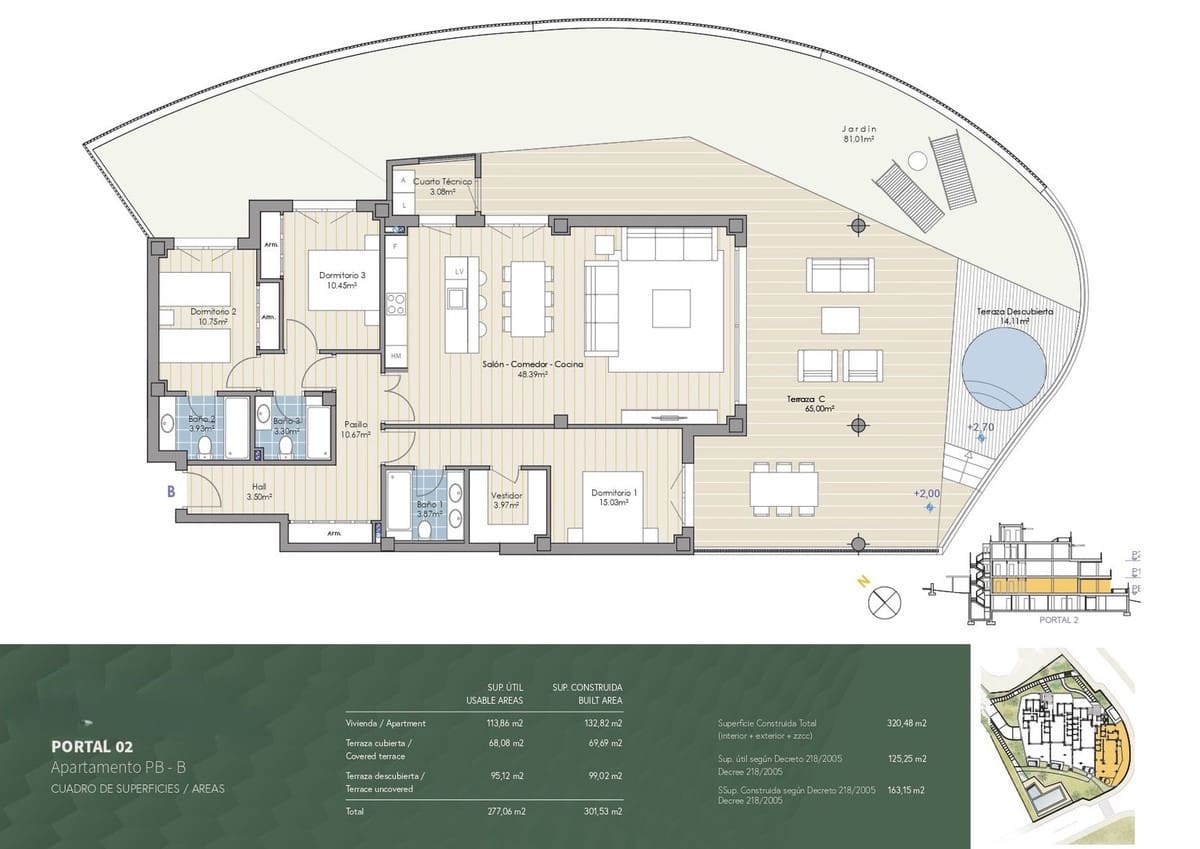 3 makuuhuone Huoneisto myytävänä paikassa Cabopino mukana uima-altaan 
autotalli - 1 390 000 € (Ref: 9401631)