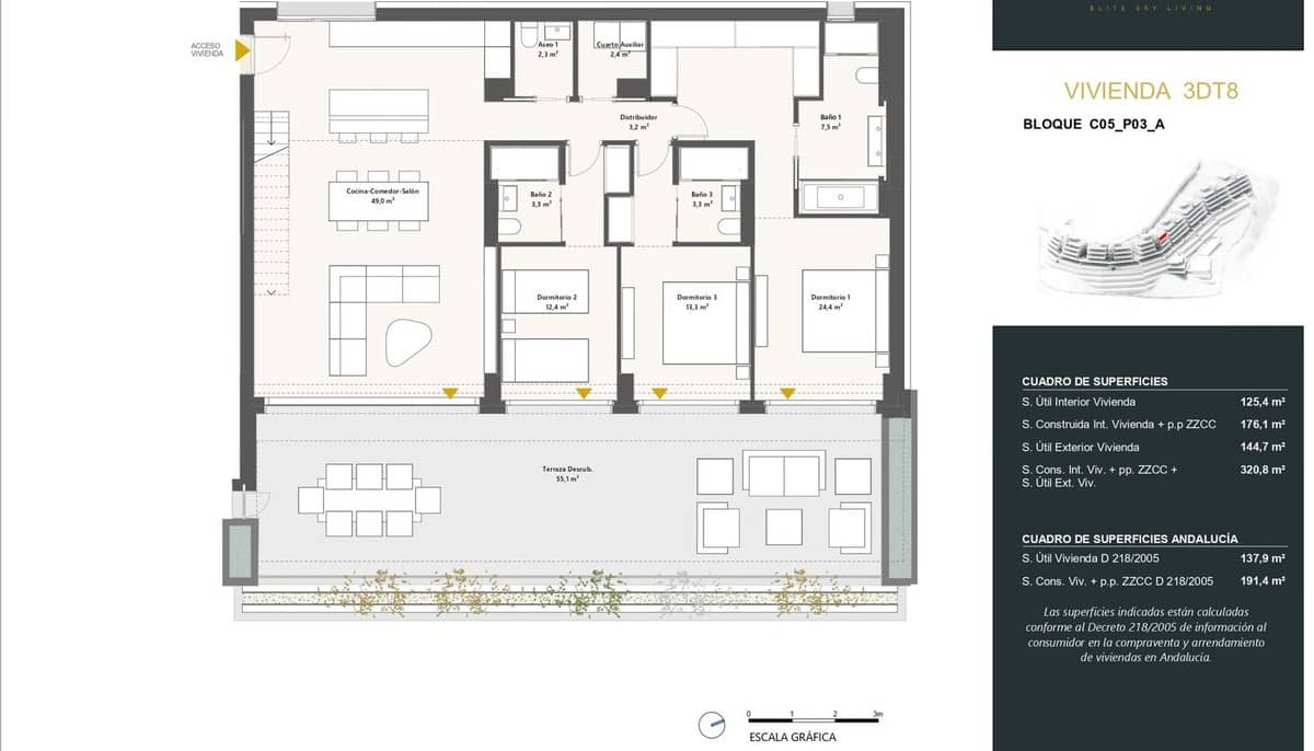 3 soverom Penthouse til salgs i Benahavis med svømmebasseng garasje - € 2 000 000 (Ref: 9401662)