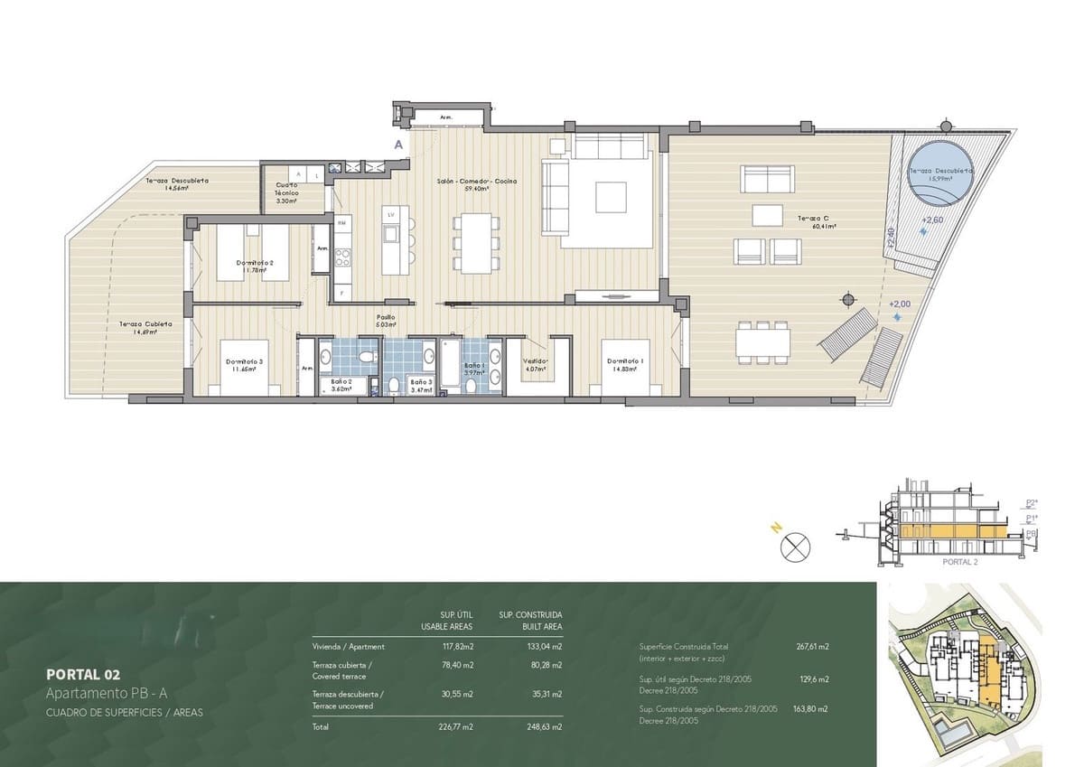3 makuuhuone Huoneisto myytävänä paikassa Cabopino mukana uima-altaan 
autotalli - 1 250 000 € (Ref: 9401664)