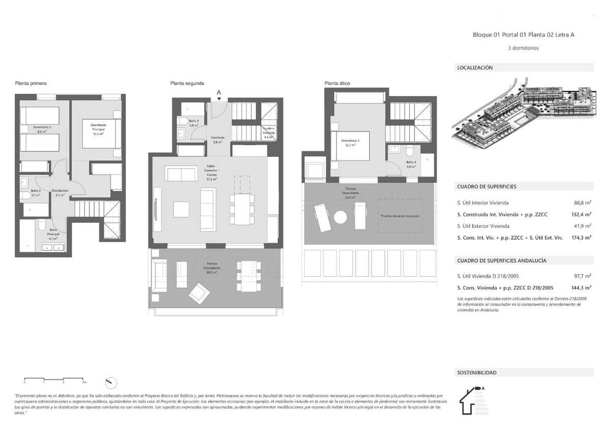 3 sovrum Takvåning till salu i Estepona med pool garage - 504 200 € (Ref: 9401673)