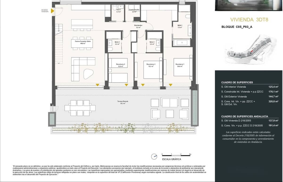 3 makuuhuone Kattohuoneisto myytävänä paikassa Benahavis mukana uima-altaan 
autotalli - 2 000 000 € (Ref: 9401687)