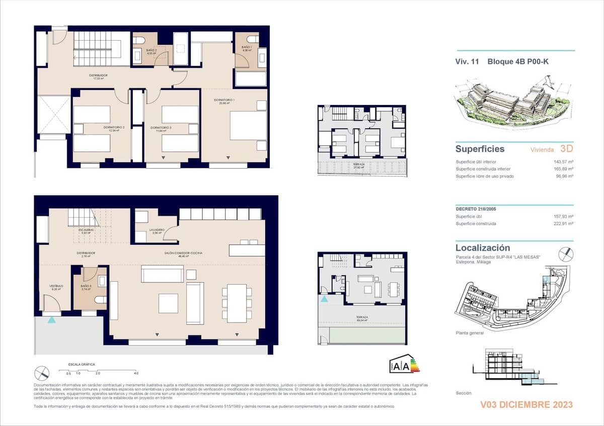 3 bedroom Apartment for sale in Estepona with pool garage - € 603,000 (Ref: 9401695)