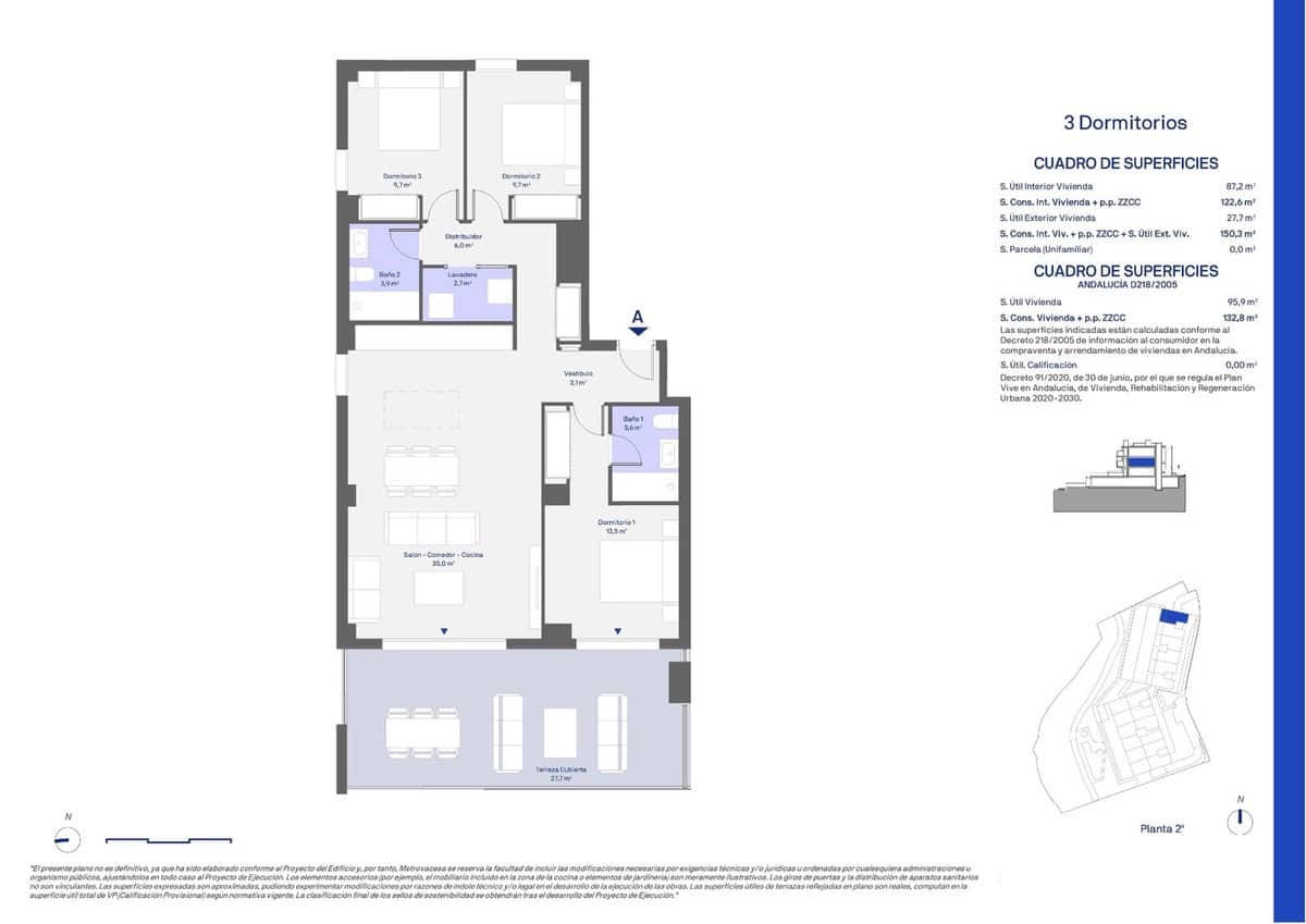 3 sypialnia Penthouse na sprzedaż w Cancelada z basenem garażem - 440 999 € (Ref: 9417608)