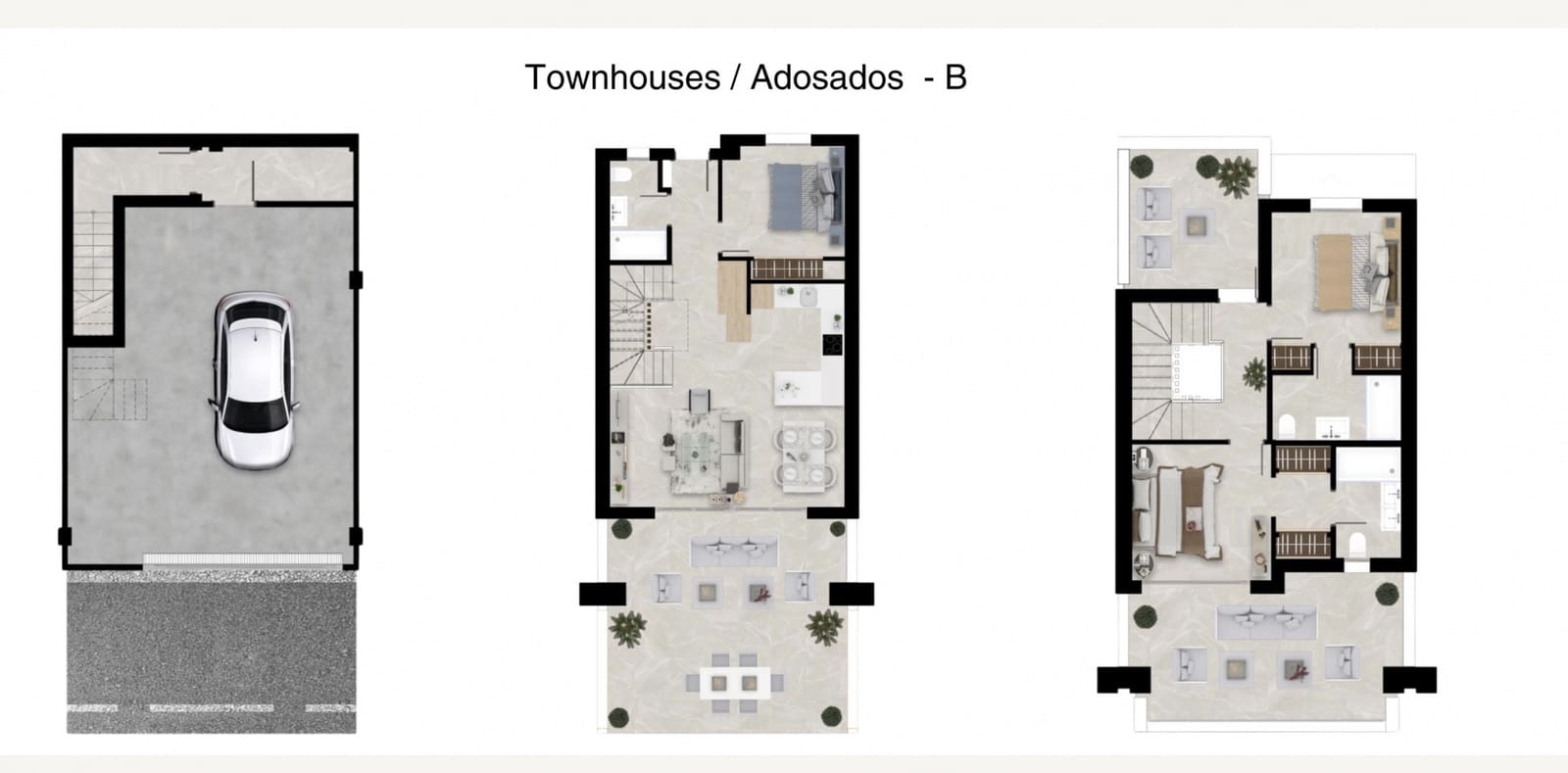 3 soveværelse Byhus til salg i Mijas Costa med swimmingpool garage - € 631.000 (Ref: 9141446)