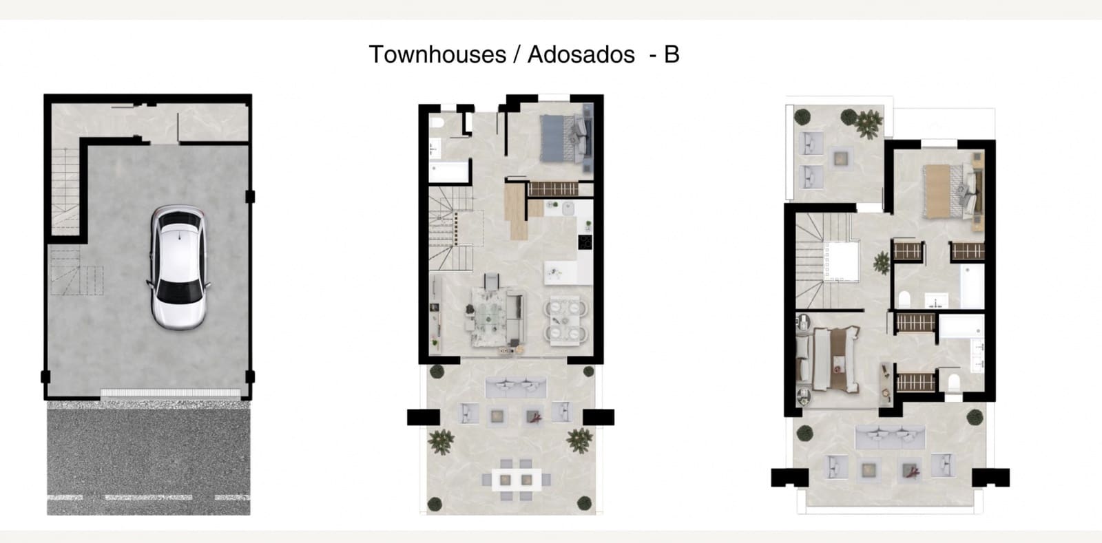 3 soverom Hus til salgs i Mijas Costa med svømmebasseng garasje - € 631 000 (Ref: 9141446)