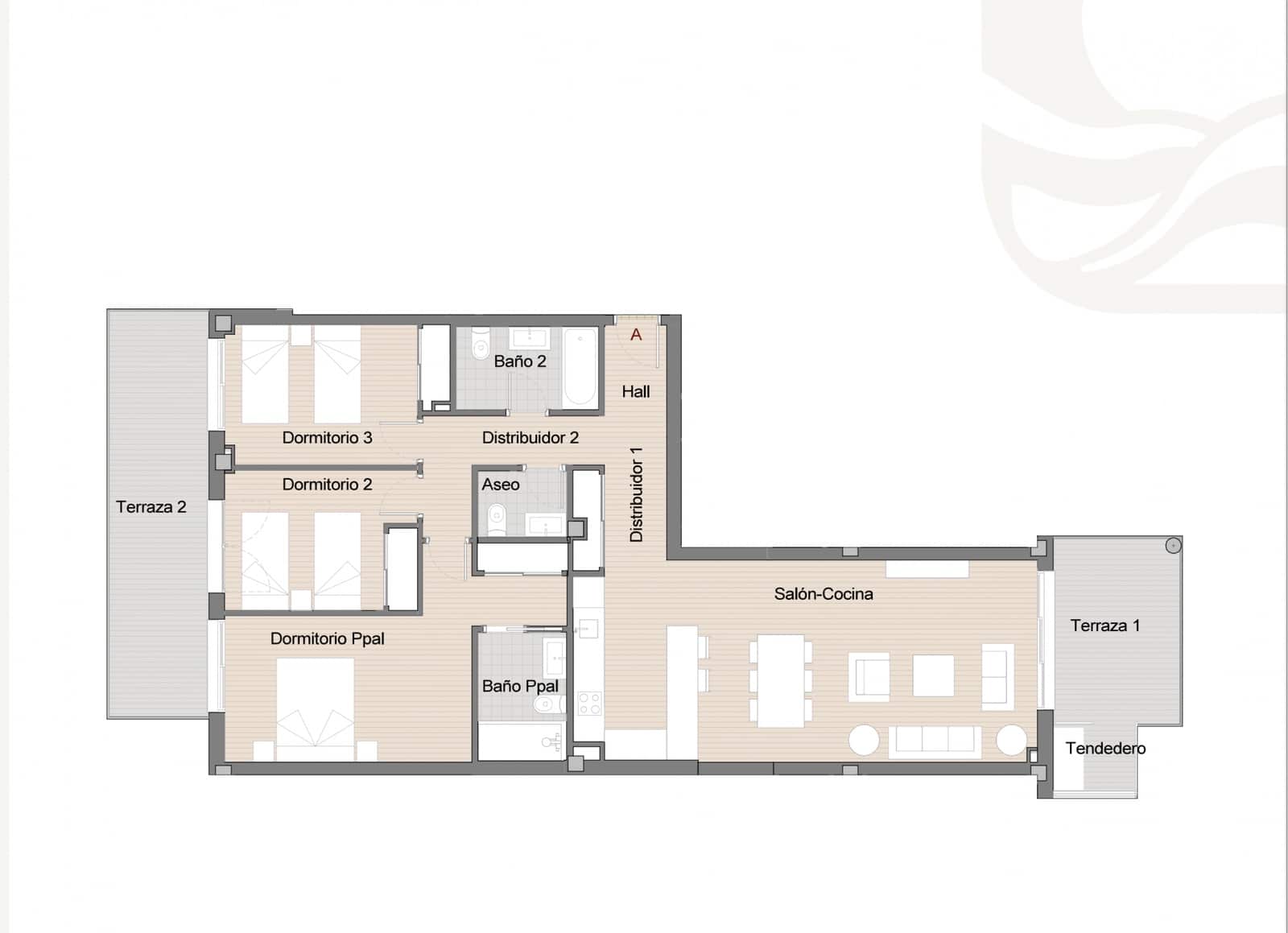 3 camera da letto Attico in vendita in Estepona con piscina garage - 390.000 € (Rif: 9297145)