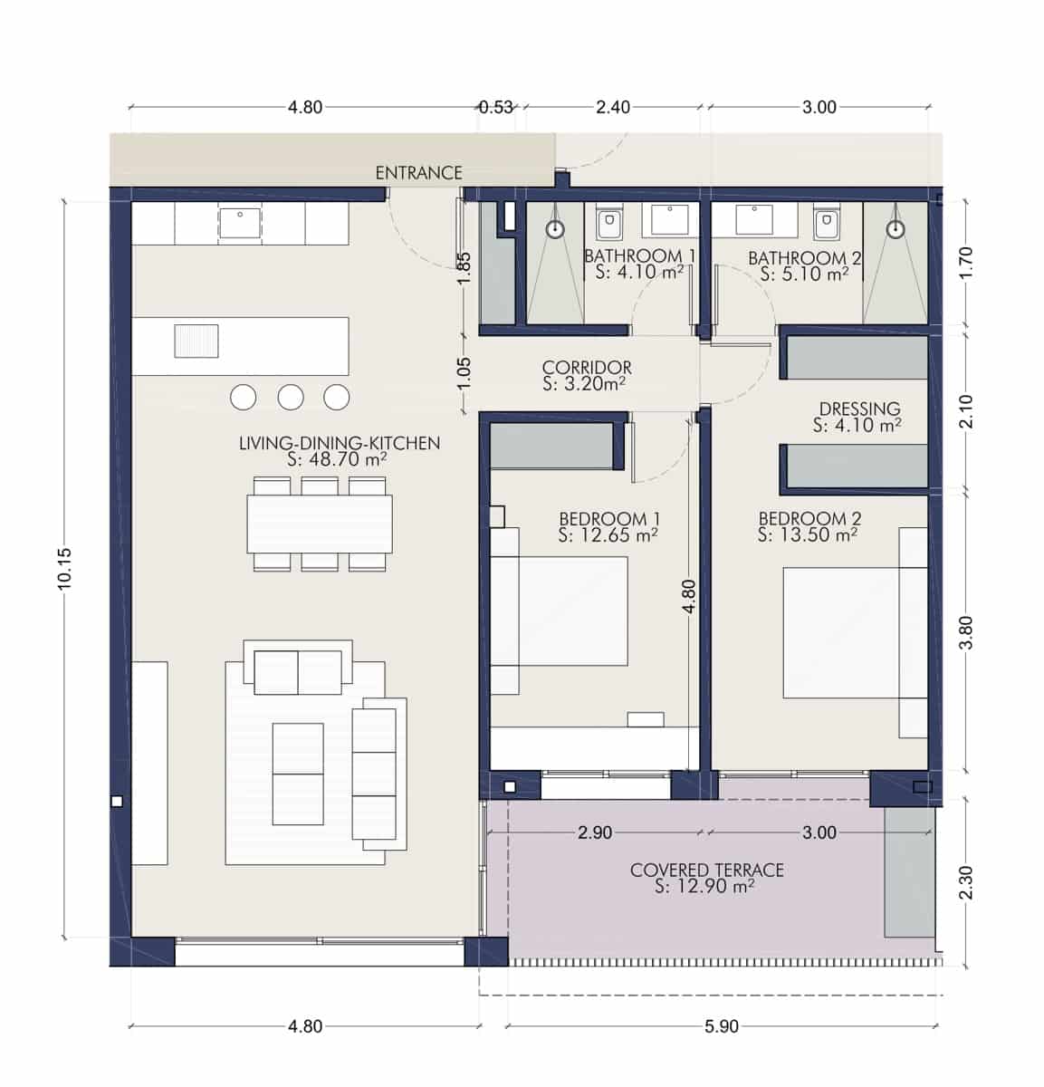 2 sovrum Lägenhet till salu i San Pedro de Alcantara - 612 000 € (Ref: 9533365)