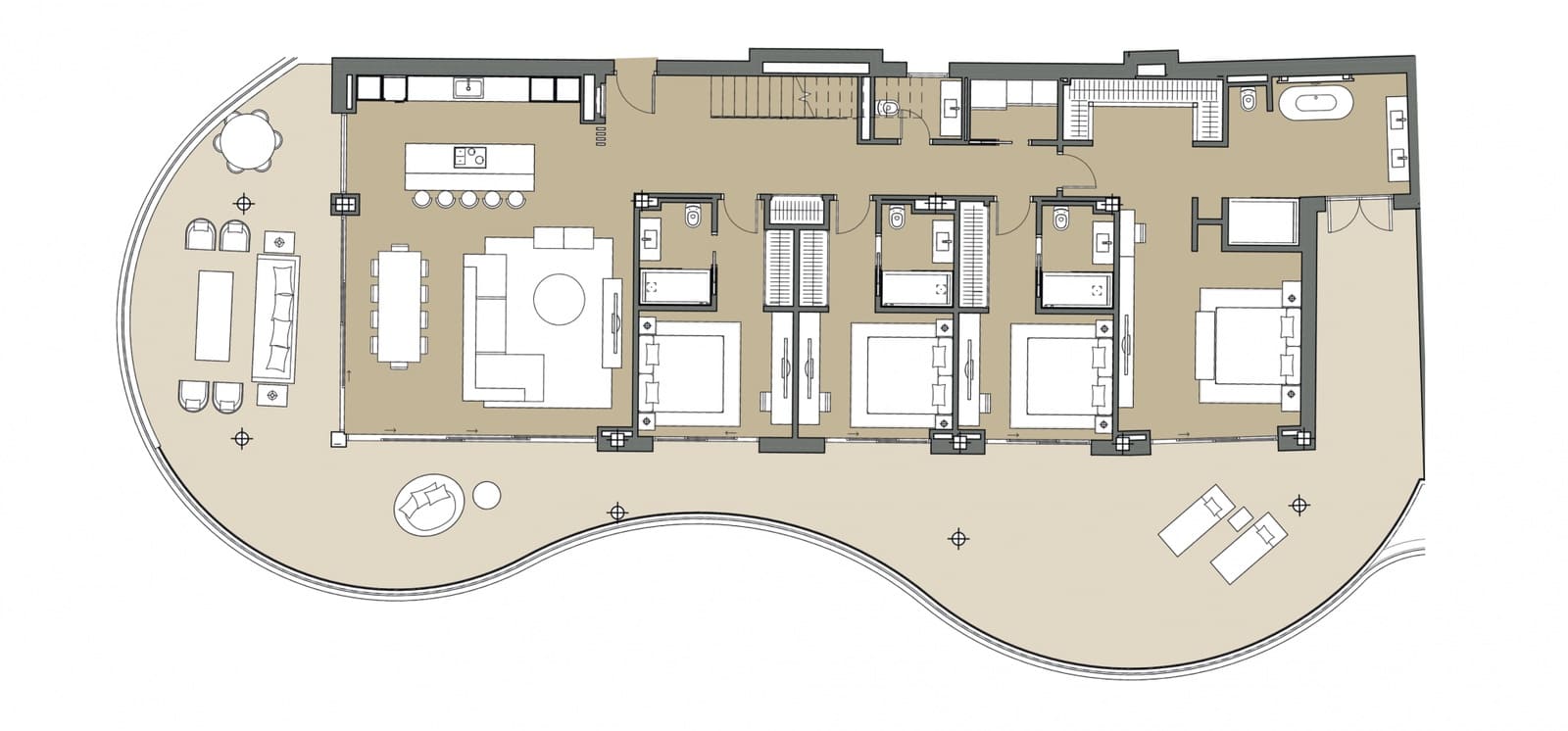 4 slaapkamer Penthouse te koop in La Quinta met zwembad garage - € 2.995.000 (Ref: 9551055)