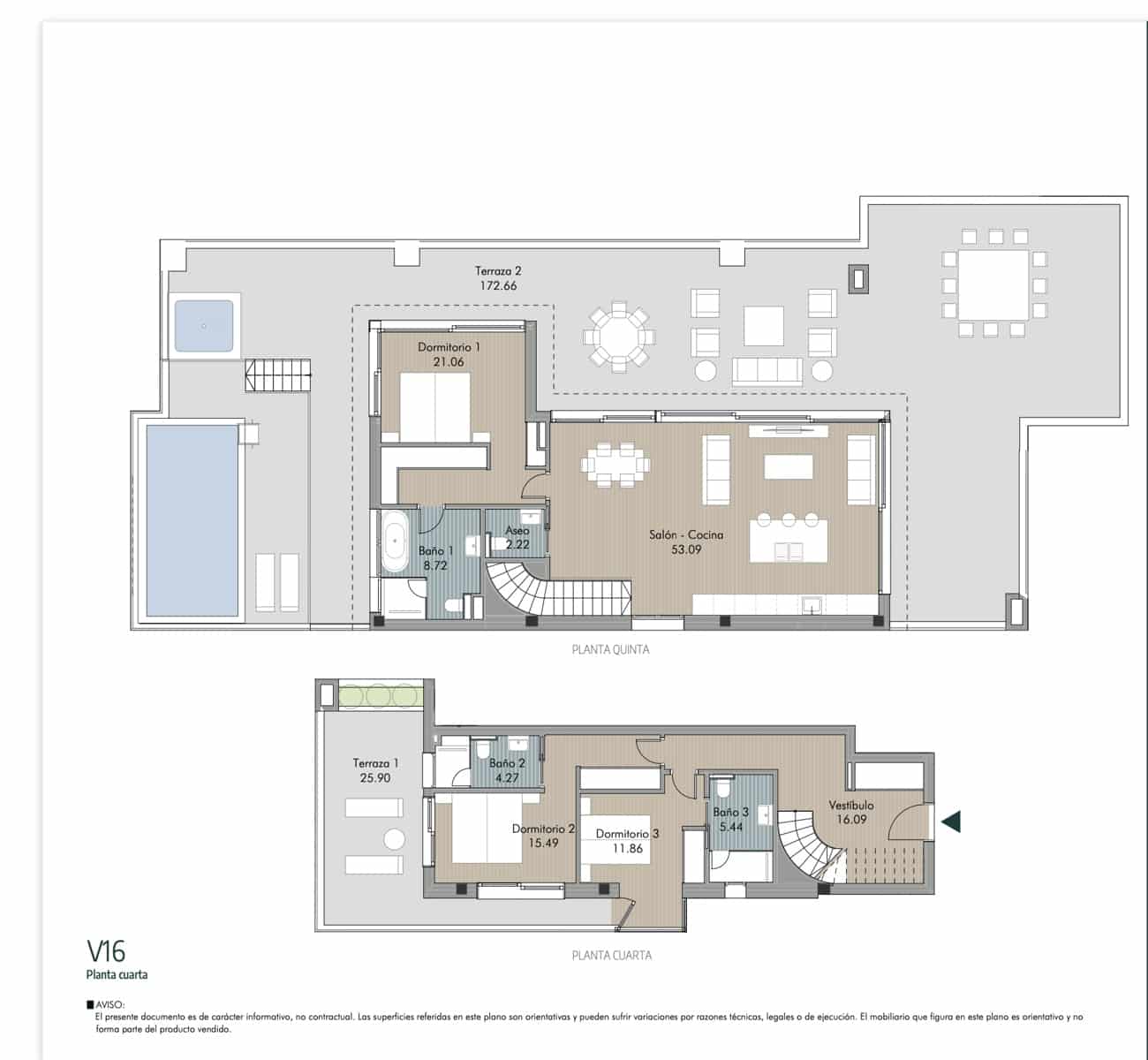 3 soverom Penthouse til salgs i Marbella med svømmebasseng garasje - € 3 465 000 (Ref: 9551057)