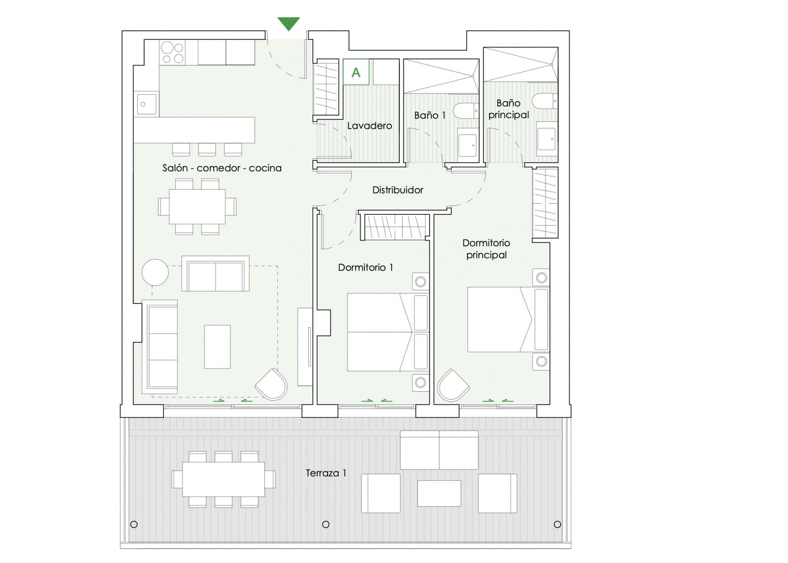 2 soverom Leilighet til salgs i Estepona med svømmebasseng garasje - € 695 000 (Ref: 9615213)