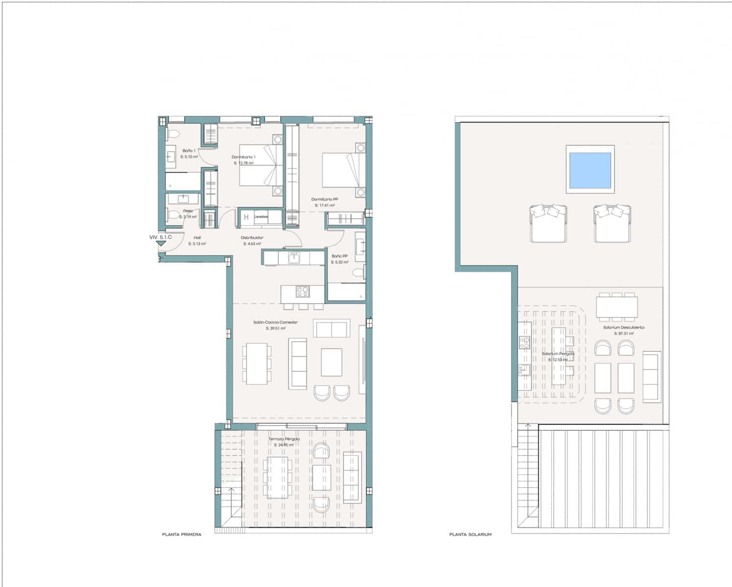 2 soveværelse Penthouse til salg i Estepona med swimmingpool garage - € 889.000 (Ref: 9647861)