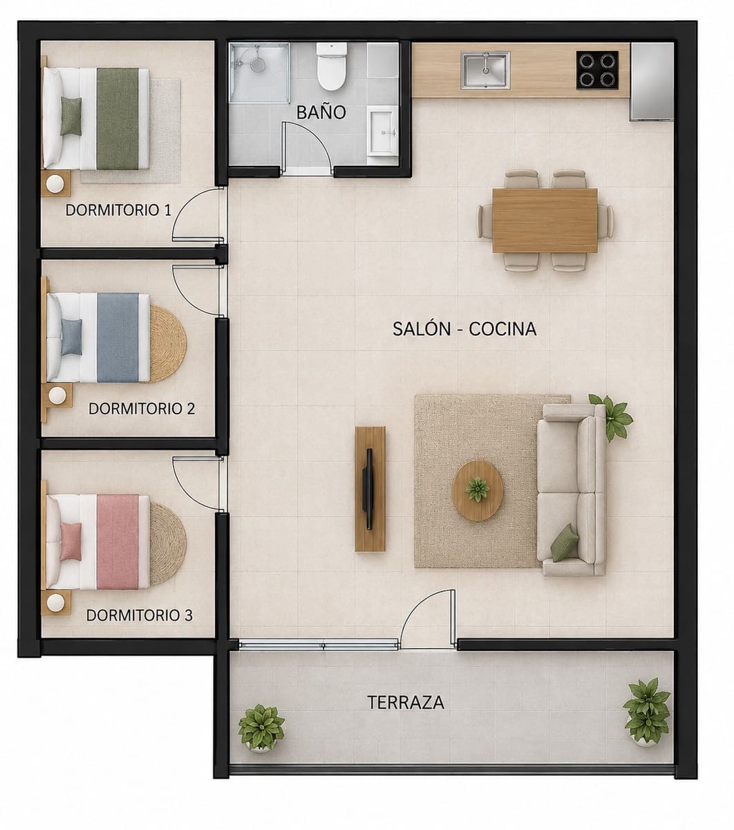 6 quarto Apartamento para venda em Puerto de Mazarron - 195 000 € (Ref: 10030667)