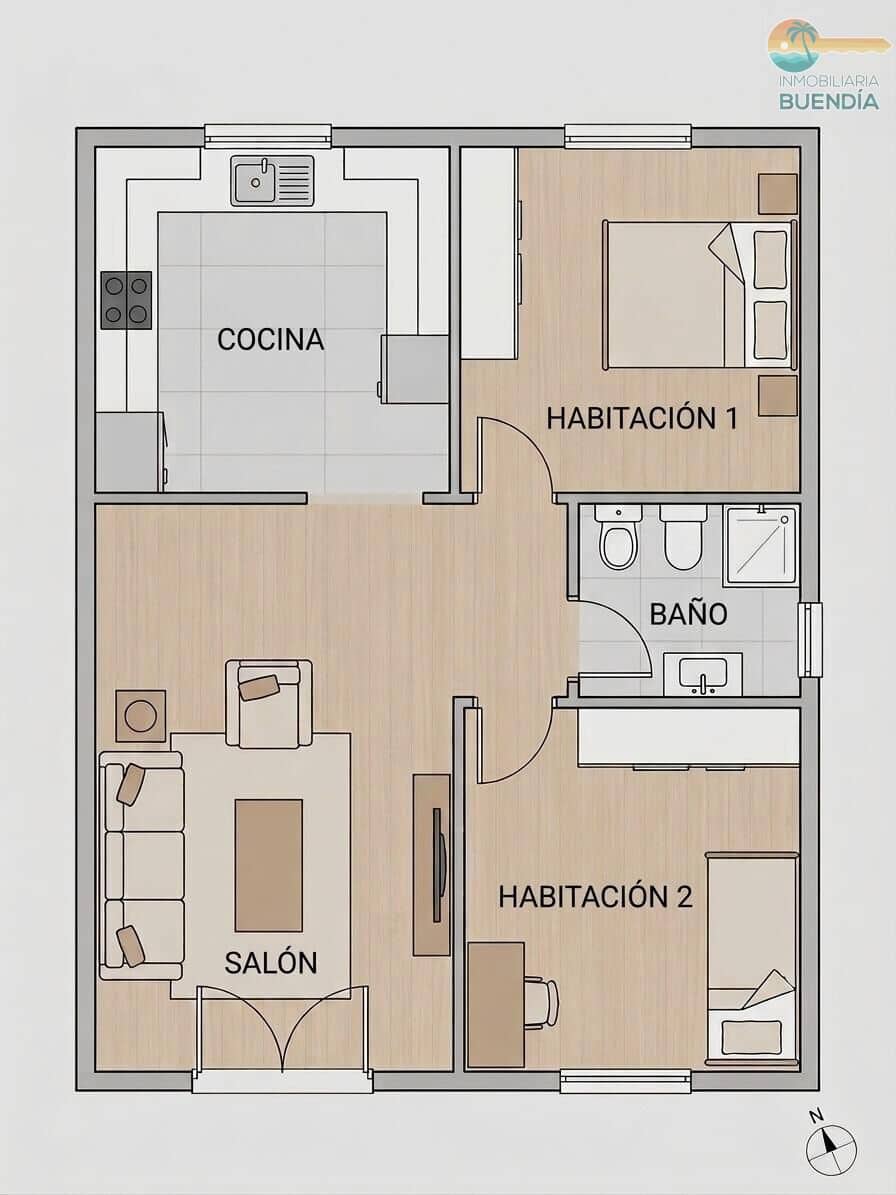 2 makuuhuone Huoneisto myytävänä paikassa Condado de Alhama mukana uima-altaan - 149 900 € (Ref: 10047432)