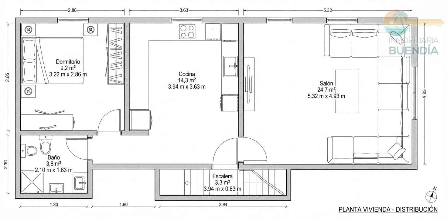 3 soverom Leilighet til salgs i Alamillo med svømmebasseng garasje - € 229 900 (Ref: 10062101)