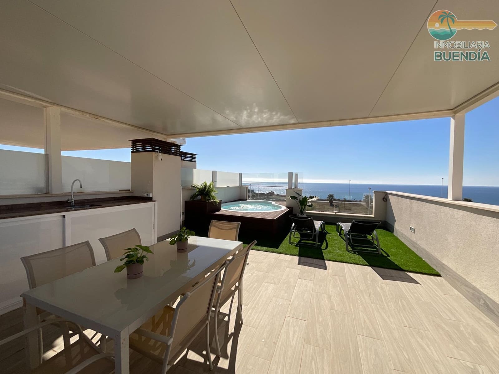 Ático de 2 habitaciones en Puerto de Mazarron en venta con piscina - 342.000 € (Ref: 10180723)
