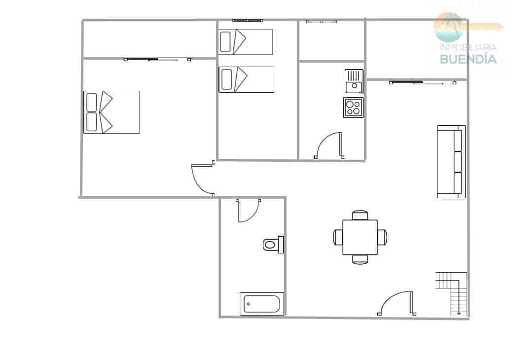 2 soveværelse Penthouse til salg i Puerto de Mazarron med garage - € 199.900 (Ref: 6929391)