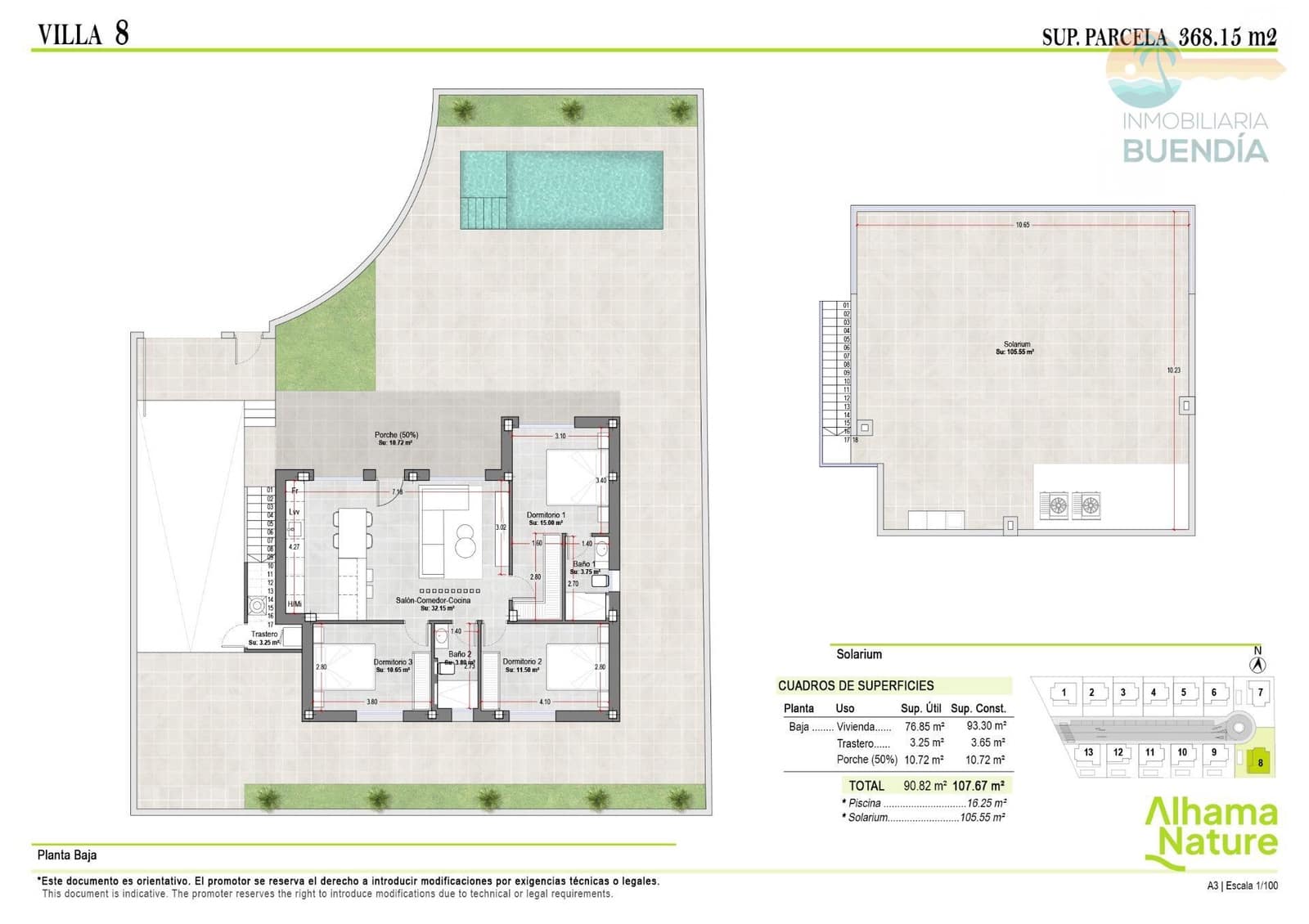 3 sovrum Villa till salu i Condado de Alhama med pool - 305 900 € (Ref: 7507710)