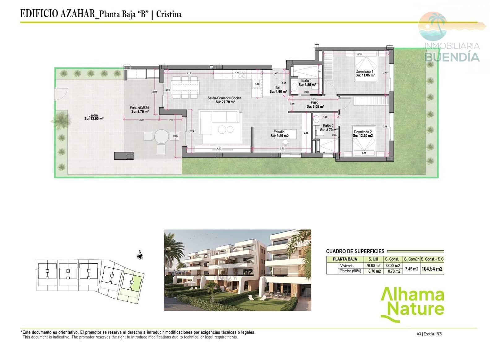 2 sypialnia Apartament na sprzedaż w Condado de Alhama z basenem - 189 000 € (Ref: 7513383)