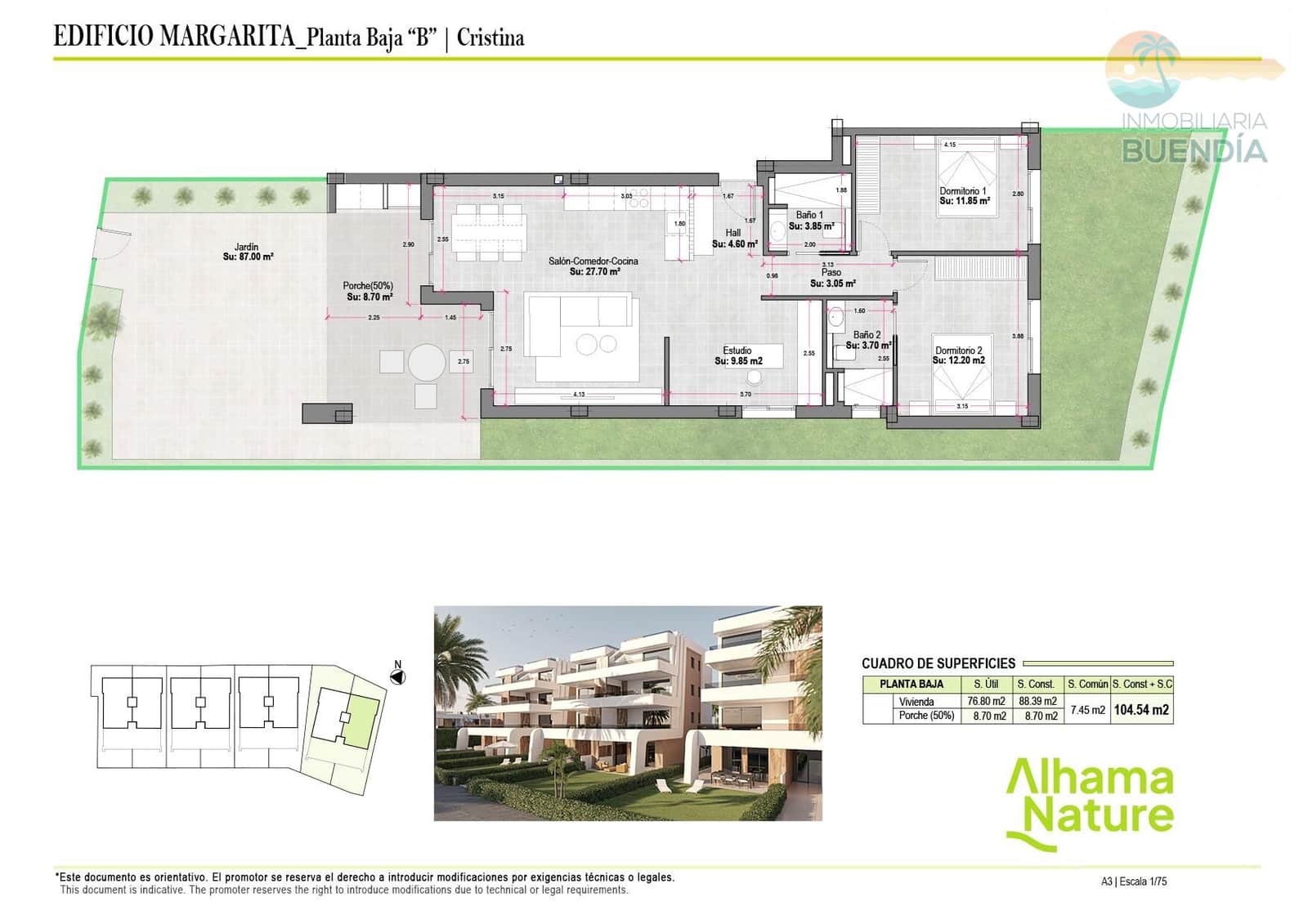 2 sypialnia Apartament na sprzedaż w Condado de Alhama z basenem - 189 000 € (Ref: 7513383)