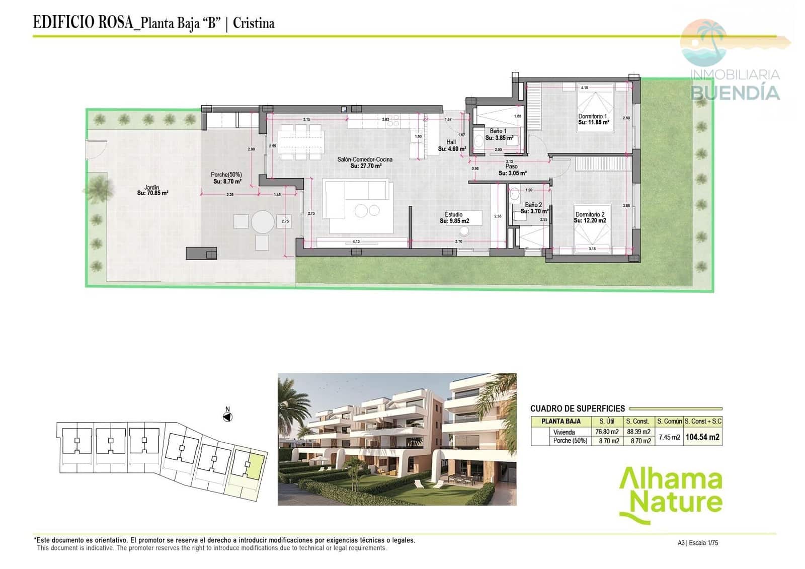 2 sypialnia Apartament na sprzedaż w Condado de Alhama z basenem - 189 000 € (Ref: 7513383)
