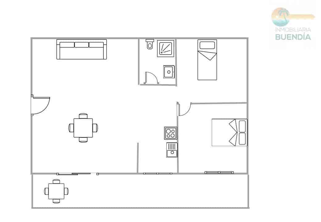 2 makuuhuone Huoneisto myytävänä paikassa Isla Plana mukana uima-altaan 
autotalli - 149 000 € (Ref: 8102500)
