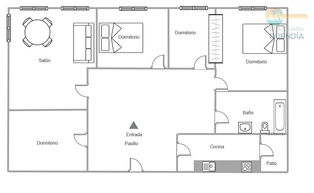 4 makuuhuone Asunto myytävänä paikassa Mazarron - 115 000 € (Ref: 8428876)