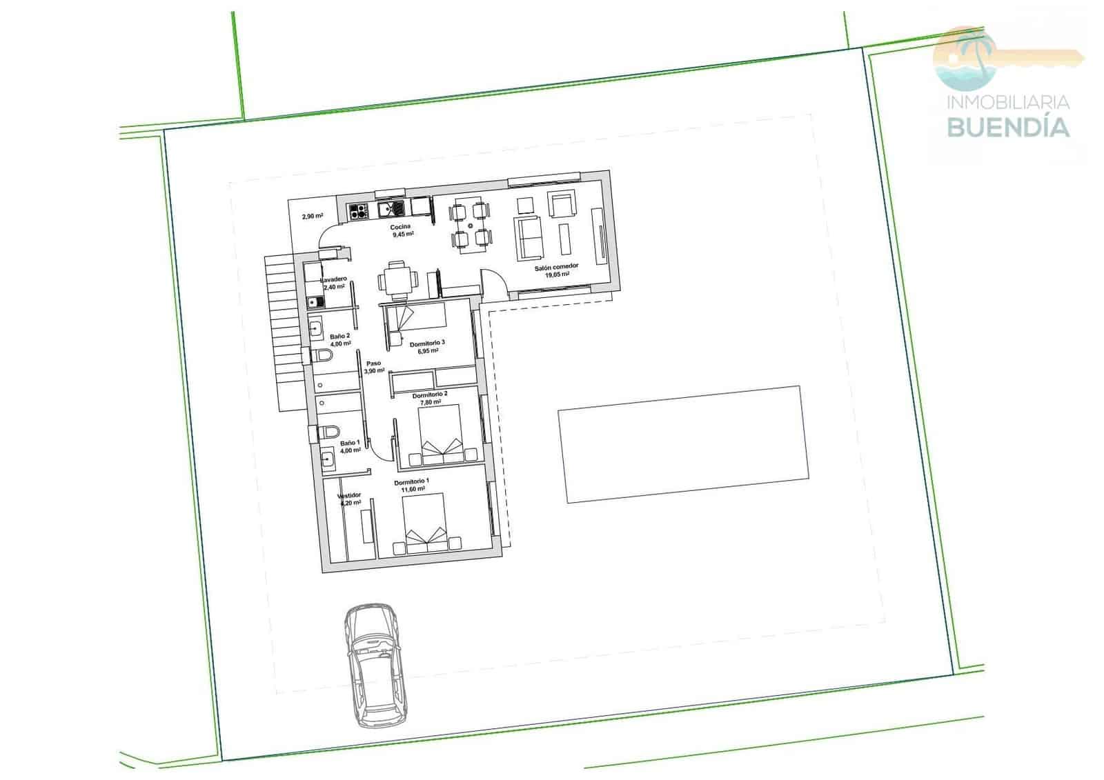 3 soveværelse Villa til salg i Mazarron med swimmingpool - € 329.000 (Ref: 8869902)
