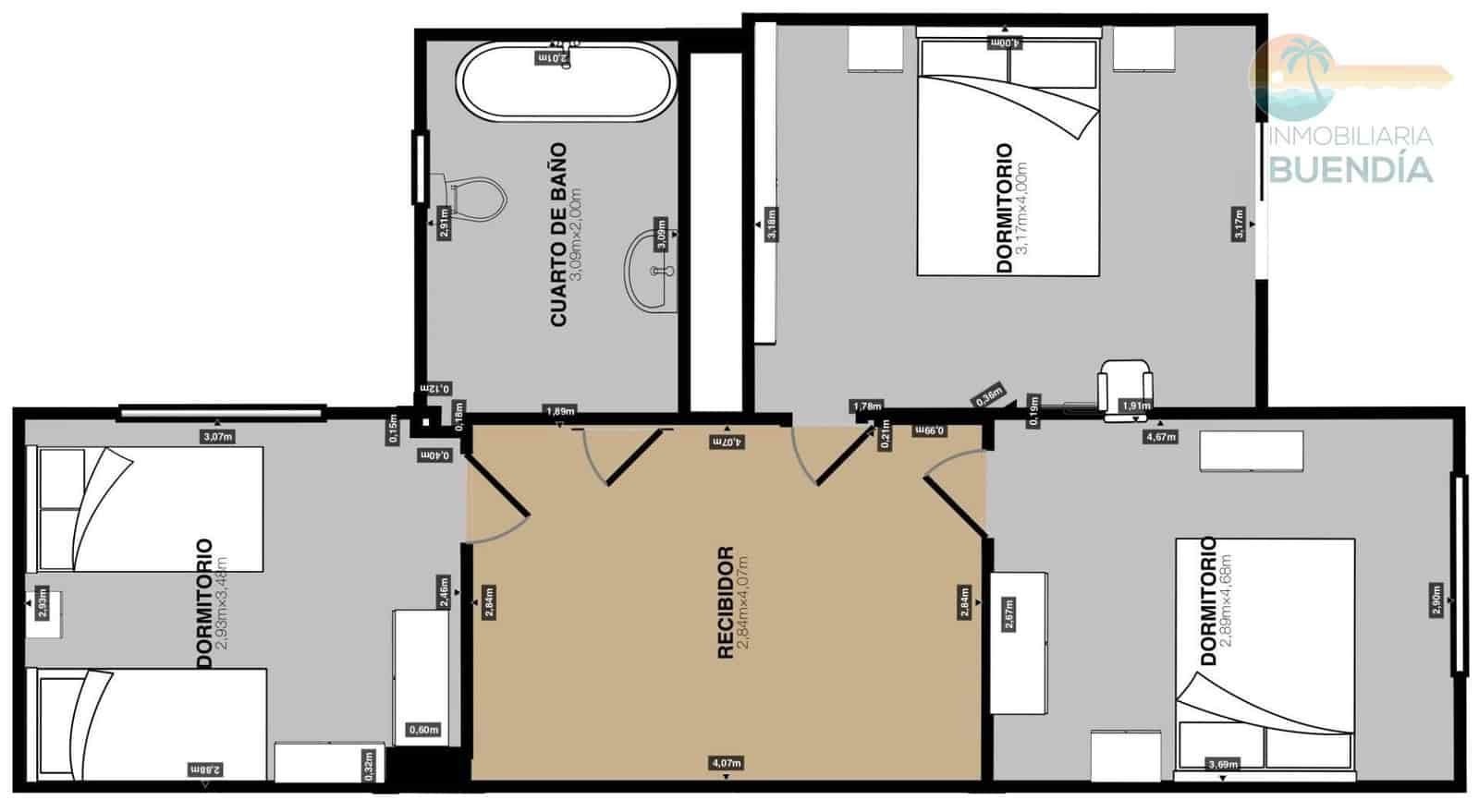 4 Zimmer Apartment zu verkaufen in Puerto de Mazarron - 165.900 € (Ref: 8879795)