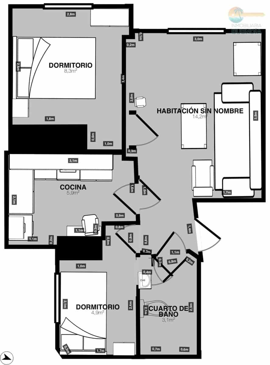 2 sypialnia Apartament na sprzedaż w Puerto de Mazarron - 124 900 € (Ref: 9145608)