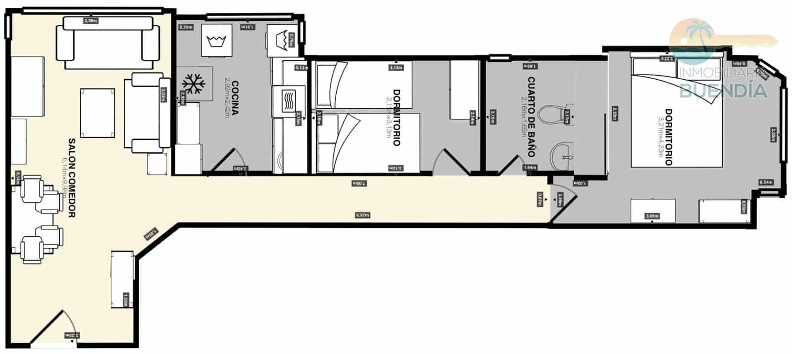 2 soveværelse Lejlighed til salg i Isla Plana med garage - € 172.000 (Ref: 9217475)