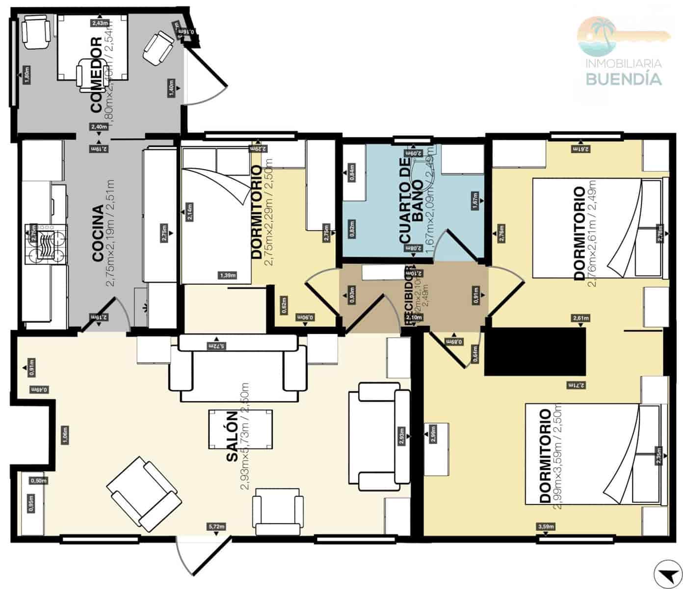 3 makuuhuone Bungalow myytävänä paikassa Camposol - 134 900 € (Ref: 9230884)