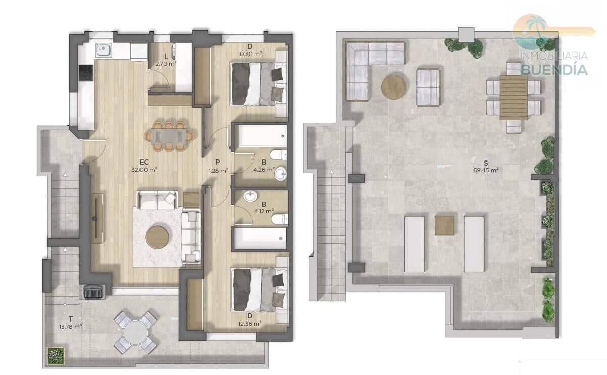 2 soveværelse Penthouse til salg i Alamillo - € 308.500 (Ref: 9379124)
