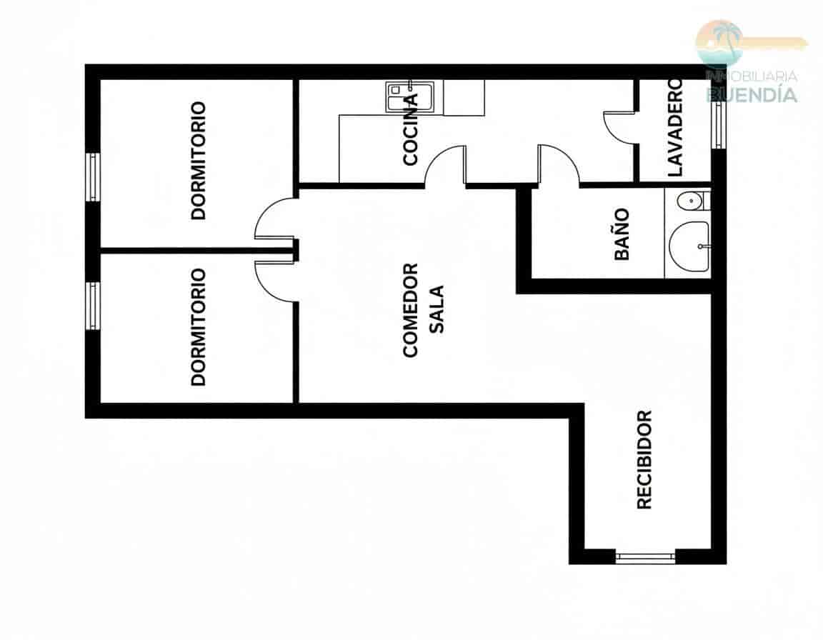 2 camera da letto Appartamento in vendita in Puerto de Mazarron con garage - 79.000 € (Rif: 9406716)