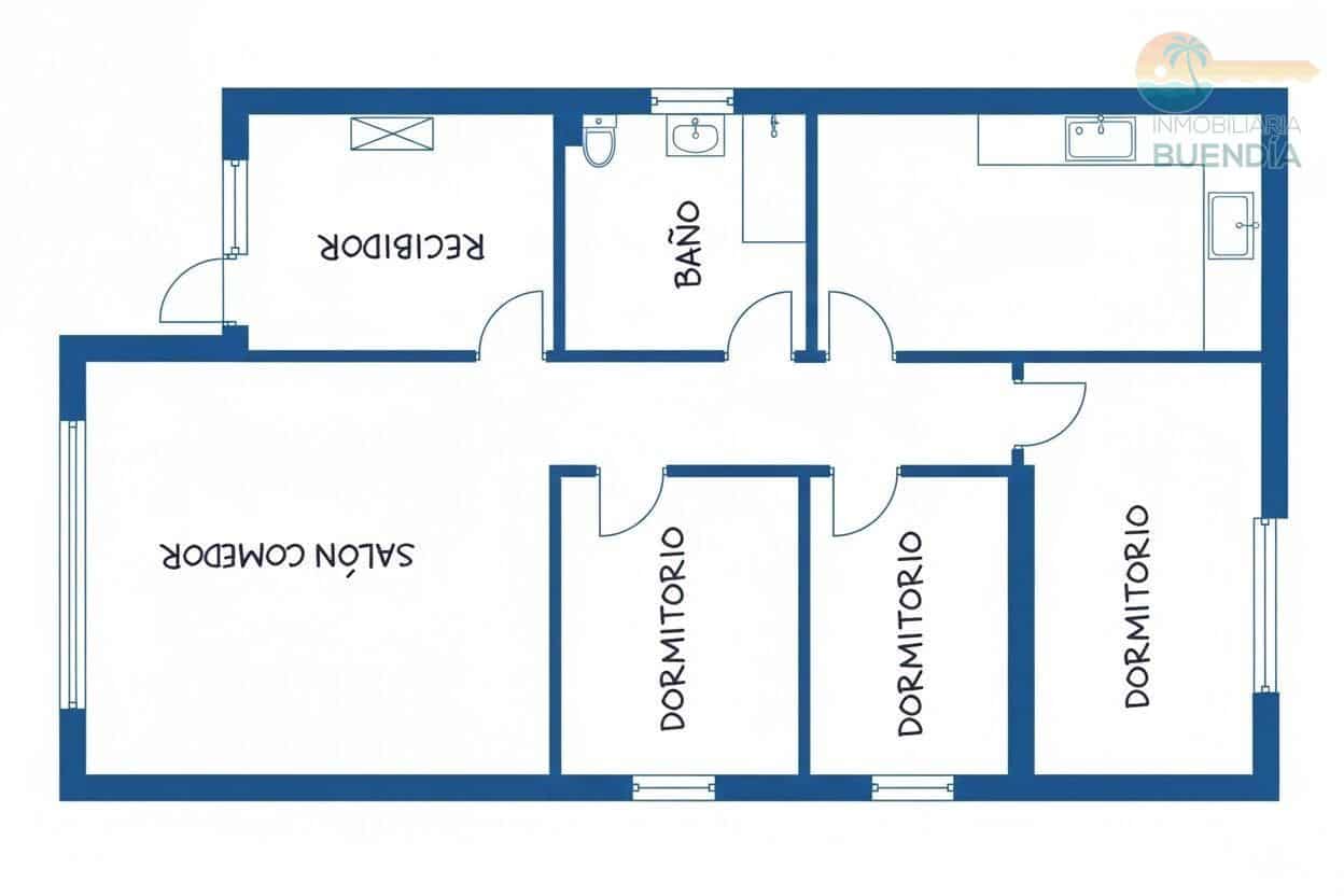 3 soveværelse Lejlighed til salg i Puerto de Mazarron - € 138.000 (Ref: 9433622)