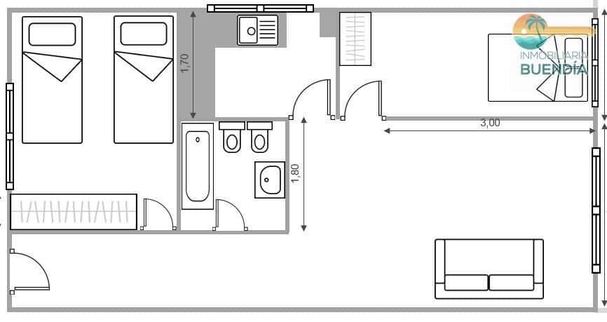 2 sypialnia Apartament na sprzedaż w Puerto de Mazarron - 200 000 € (Ref: 9537331)