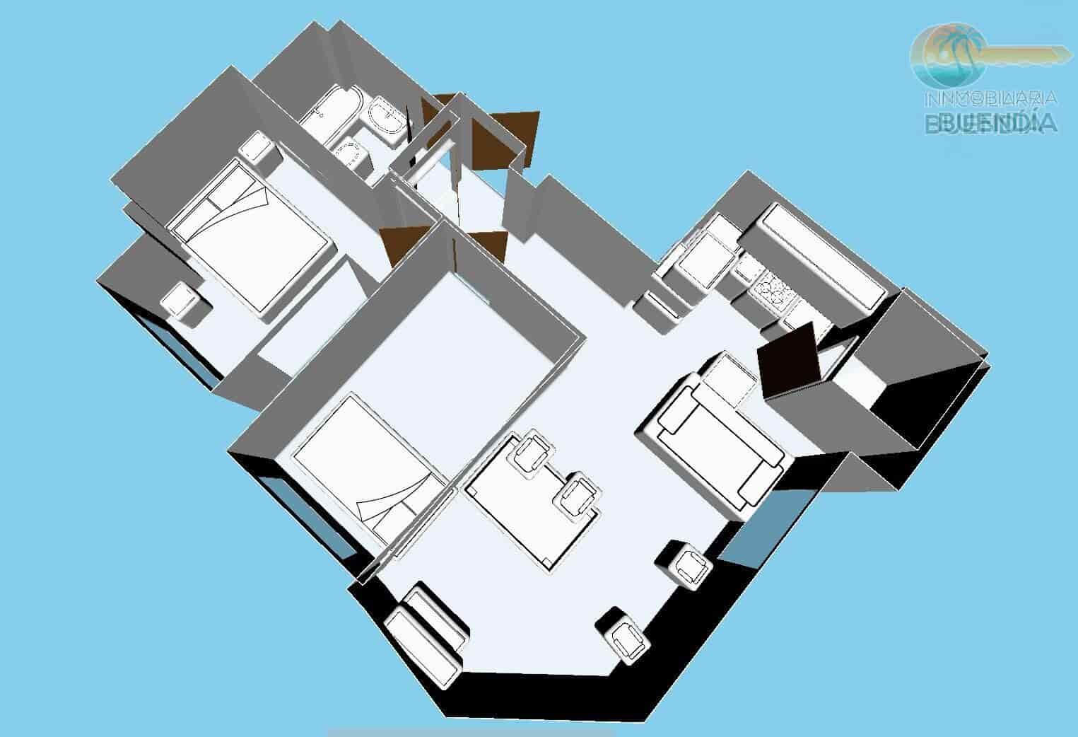 Apartamento de 2 habitaciones en Puerto de Mazarron en venta - 124.900 € (Ref: 9652101)