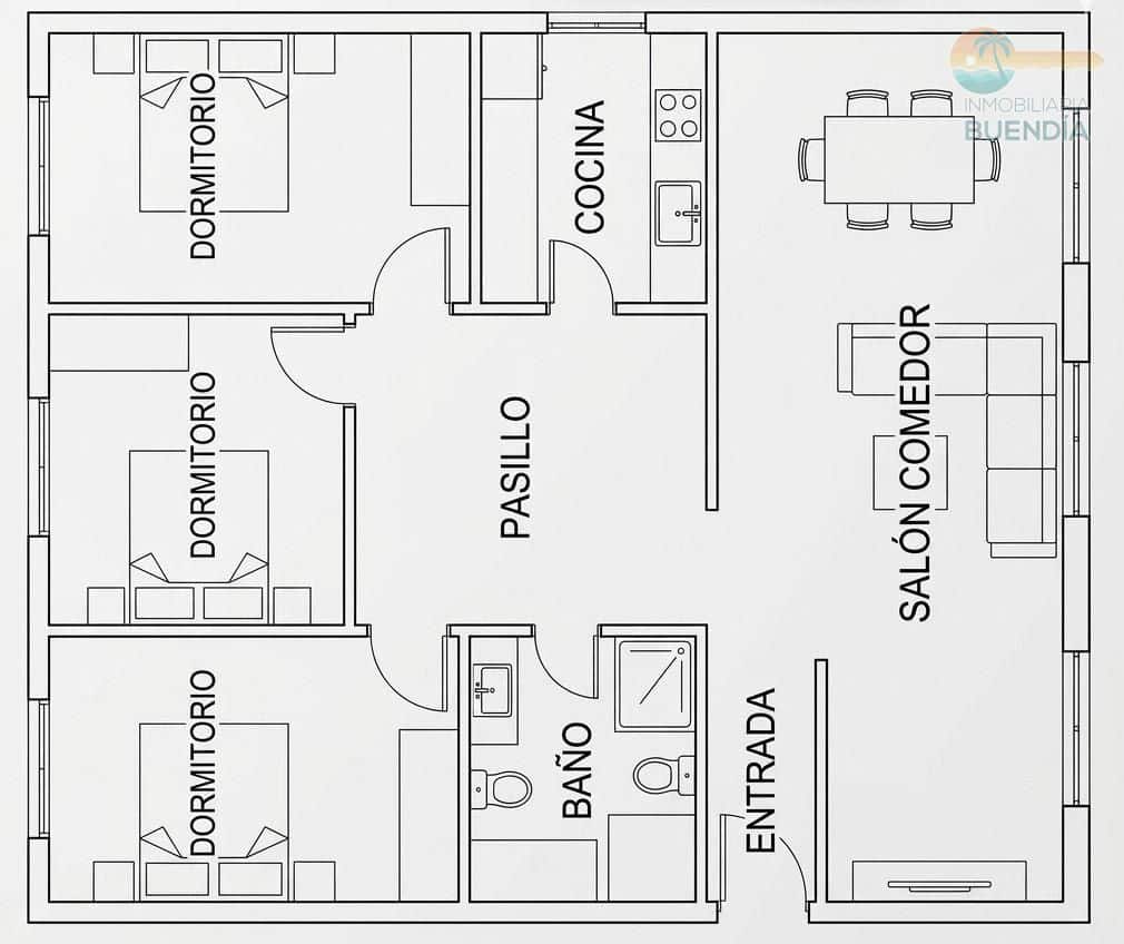 3 camera da letto Appartamento in vendita in Puerto de Mazarron - 169.000 € (Rif: 9674318)
