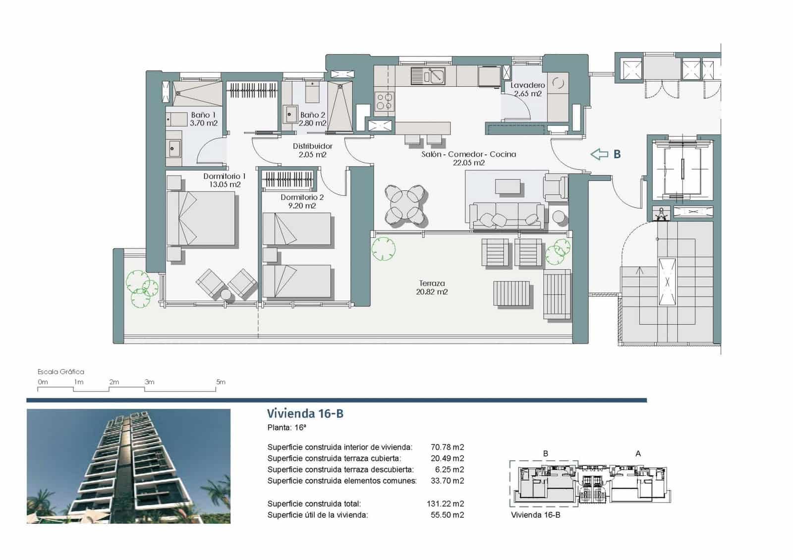 2 sovrum Lägenhet till salu i Benidorm med pool - 406 050 € (Ref: 10030616)