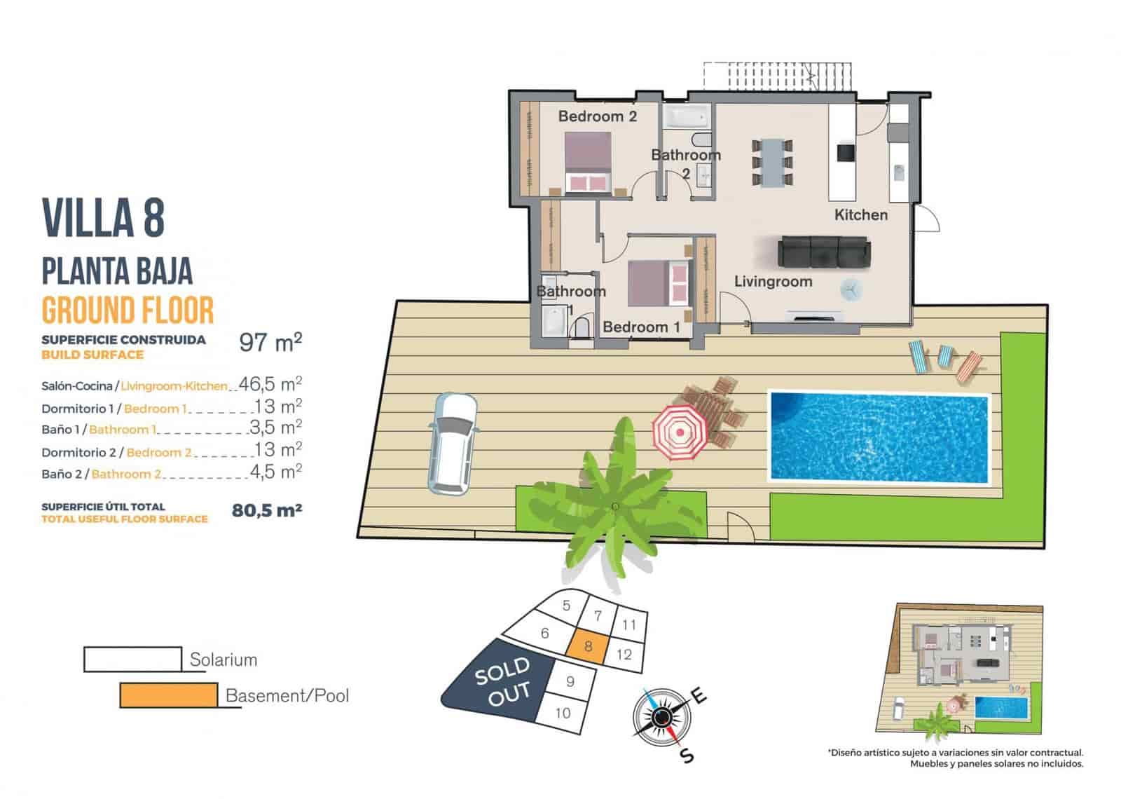 2 soveværelse Villa til salg i Finestrat med swimmingpool garage - € 635.000 (Ref: 10102644)
