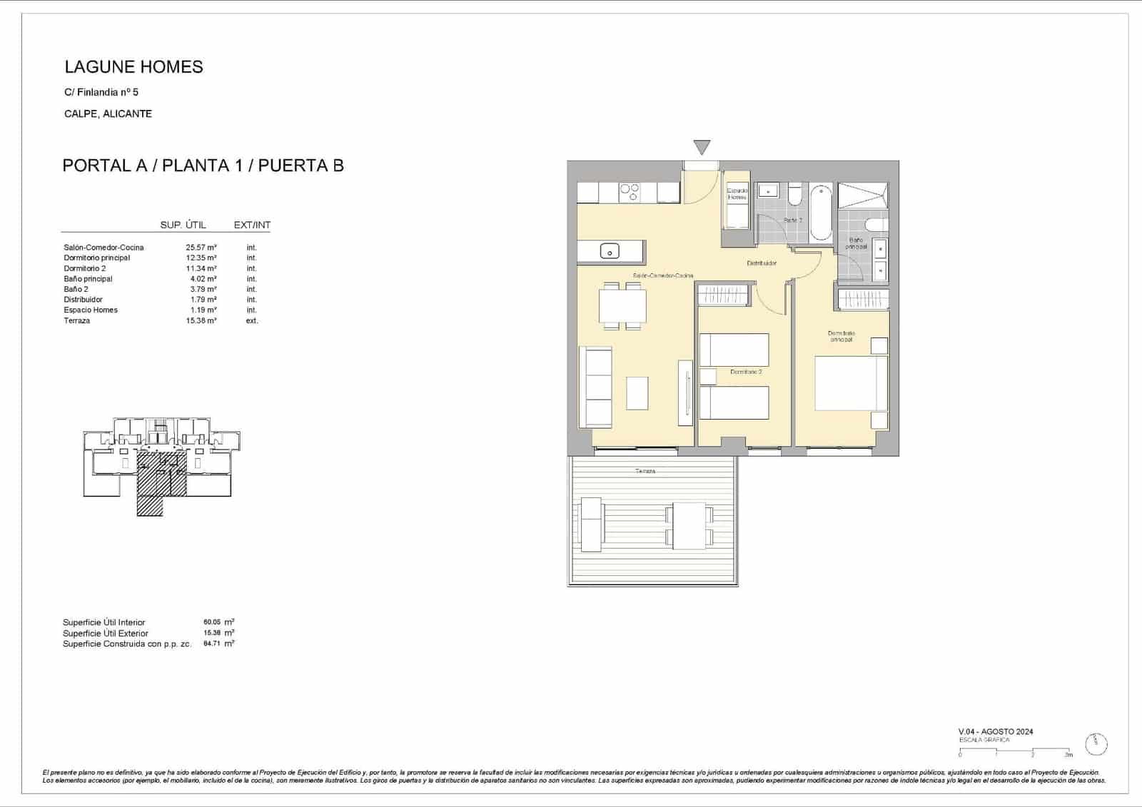 2 quarto Apartamento para venda em Calpe / Calp com piscina garagem - 395 000 € (Ref: 8552743)