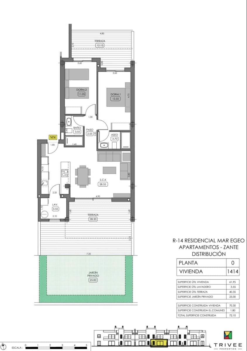 2 makuuhuone Bungalow myytävänä paikassa Algorfa mukana uima-altaan 
autotalli - 275 000 € (Ref: 8554479)