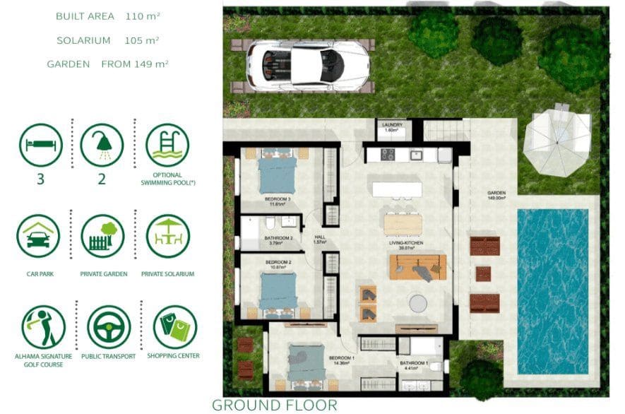 3 sypialnia Willa na sprzedaż w Condado de Alhama - 304 900 € (Ref: 8857300)