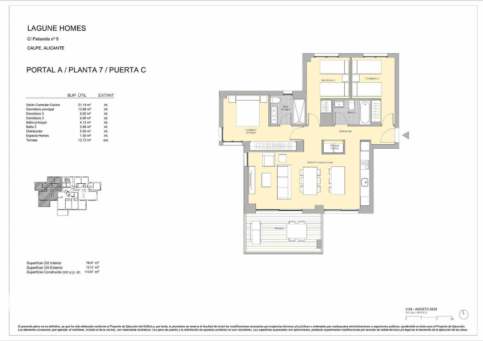 3 makuuhuone Huoneisto myytävänä paikassa Calpe / Calp mukana uima-altaan 
autotalli - 441 000 € (Ref: 8859704)