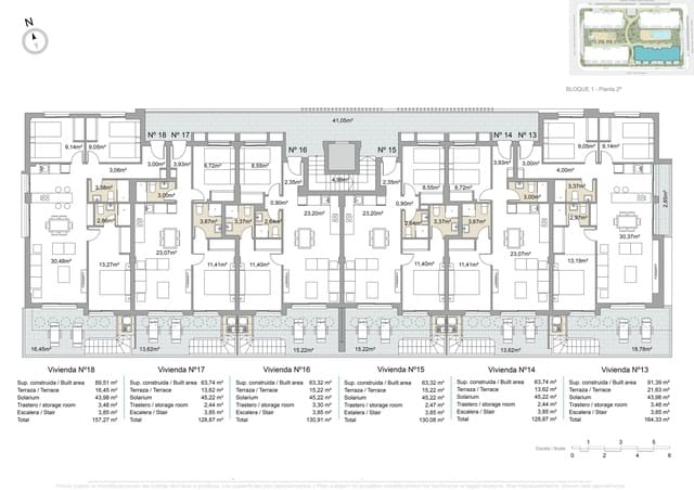 2 sovrum Takvåning till salu i Pilar de la Horadada med pool - 299 000 € (Ref: 8894818)