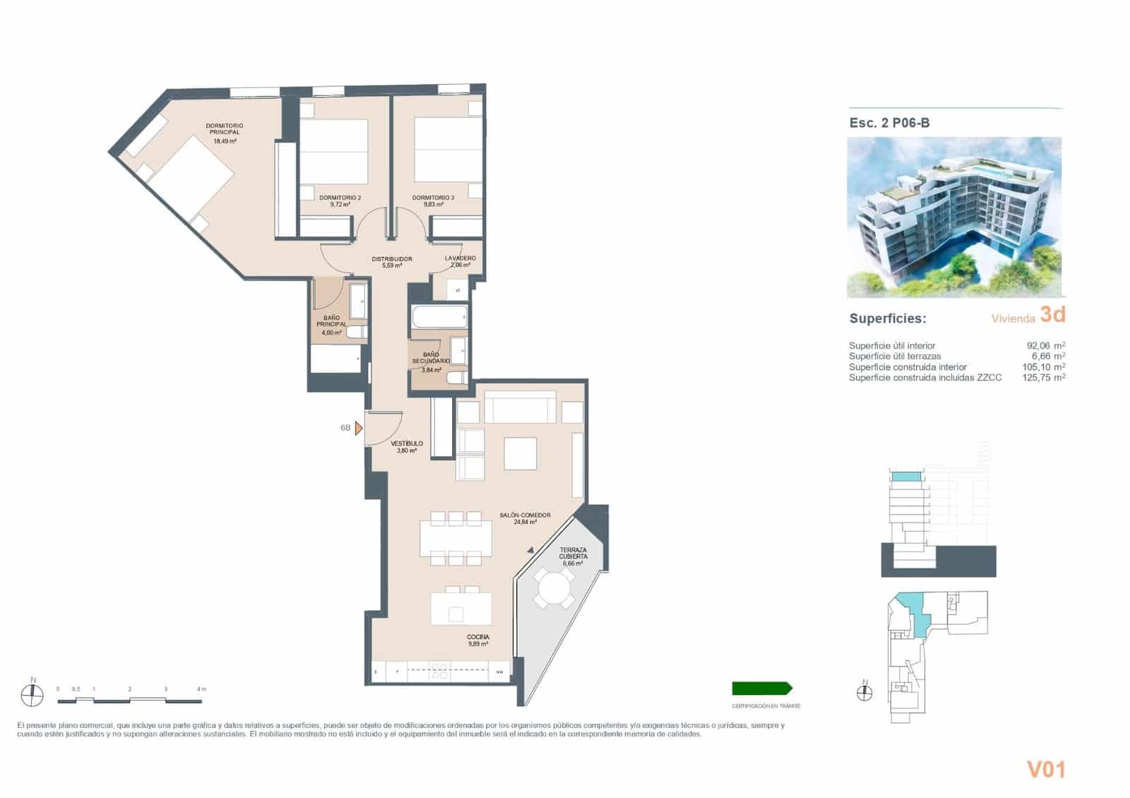 3 camera da letto Appartamento in vendita in Alicante citta con piscina garage - 468.600 € (Rif: 9322653)