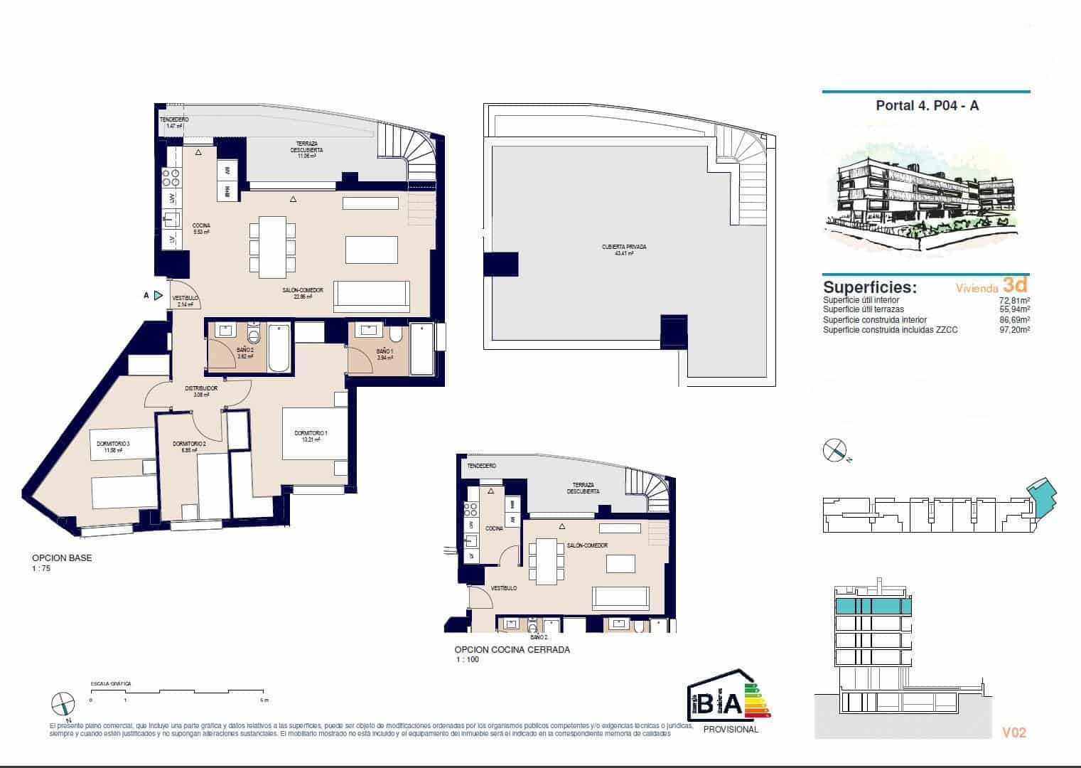 3 Zimmer Penthouse zu verkaufen in Alicante / Alacant Stadt mit Pool Garage - 389.500 € (Ref: 9551476)