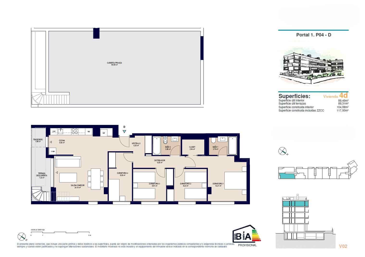 4 sypialnia Penthouse na sprzedaż w Miasto Alicante / Alacant z basenem garażem - 456 500 € (Ref: 9551478)