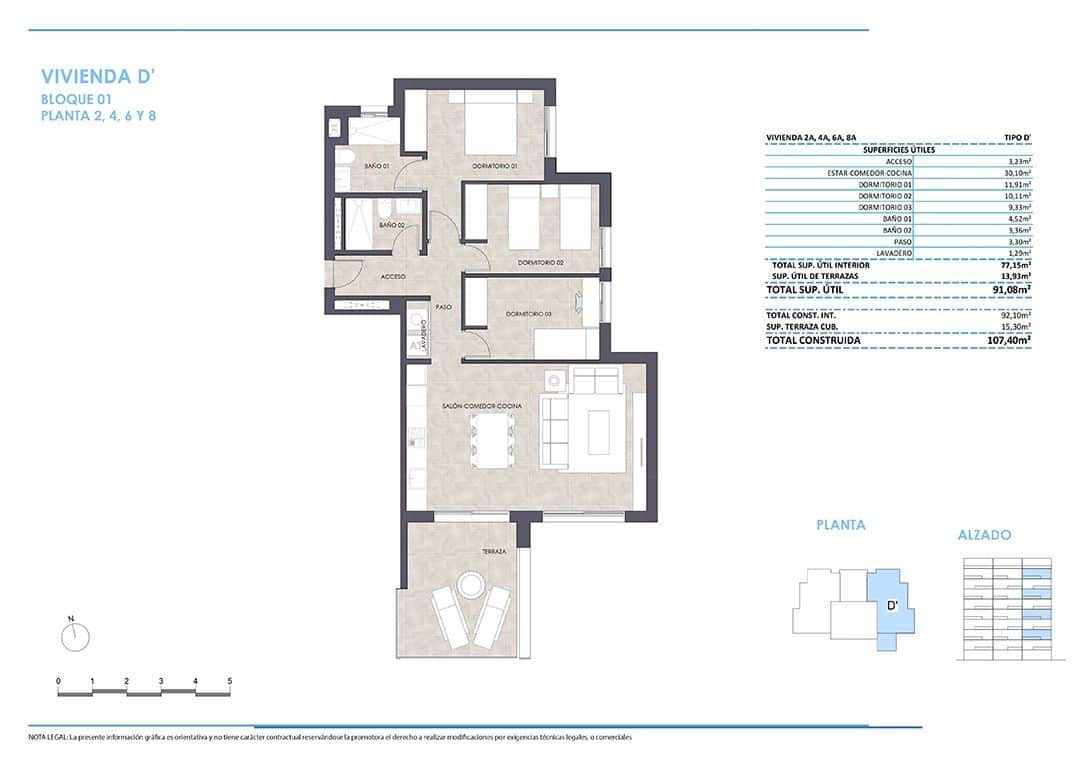 3 camera da letto Appartamento in vendita in Calpe / Calp con piscina - 410.000 € (Rif: 9929399)