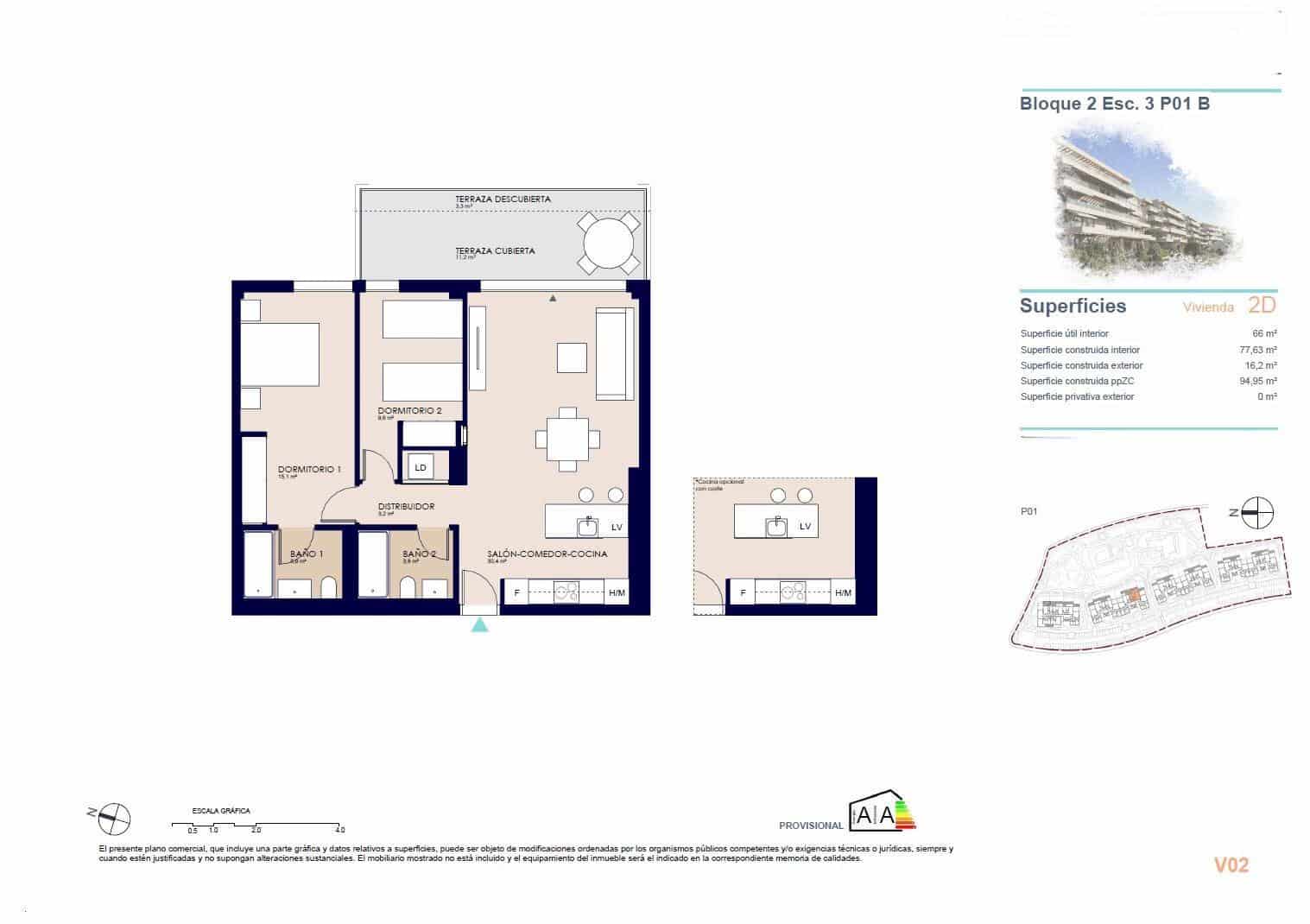 2 soveværelse Lejlighed til salg i El Vergel / Verger med swimmingpool garage - € 333.000 (Ref: 9983017)