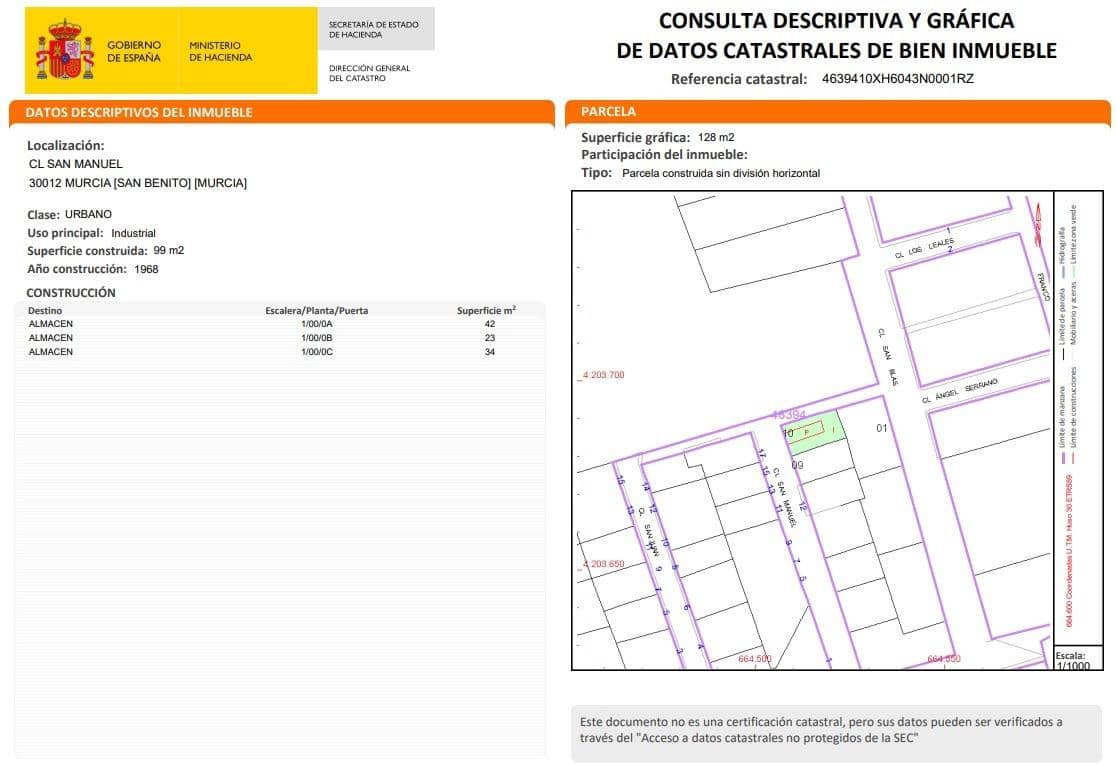 Terreno Não Urbanizado para venda em Murcia cidade - 30 000 € (Ref: 10165096)